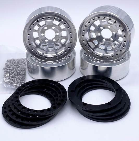 Reefs RC Hammer 1.9" Beadlock Off-Road Crawler Wheels with Black Rings and Hardware