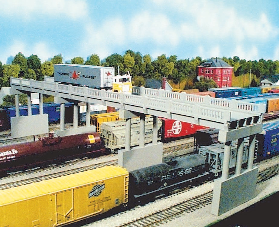 Rix Products 628-0103 HO Scale Vintage 150' Highway Overpass Kit with 4 Piers