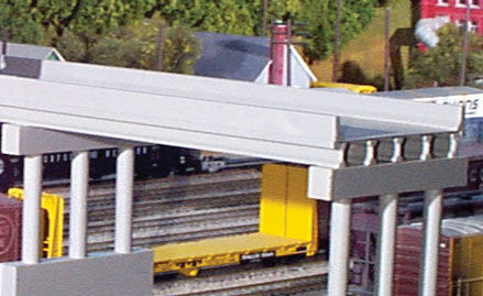 Rix Products 628-0111 HO Scale Modern 50' Highway Overpass Kit with Pier