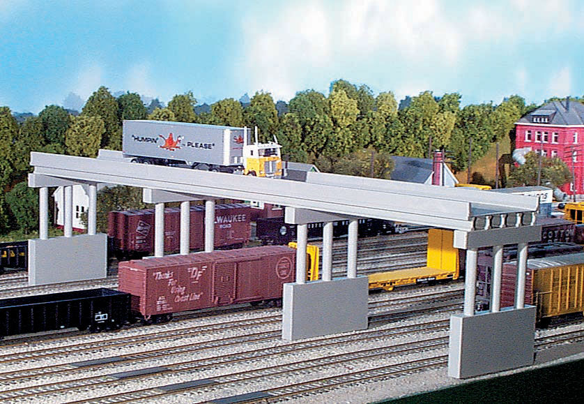 Rix Products 628-0113 HO Scale Modern 150' Highway Overpass Kit with 4 Piers