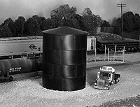 Rix Products 628-0503 HO Scale 29' Peaked Top Water / Oil Tank Kit