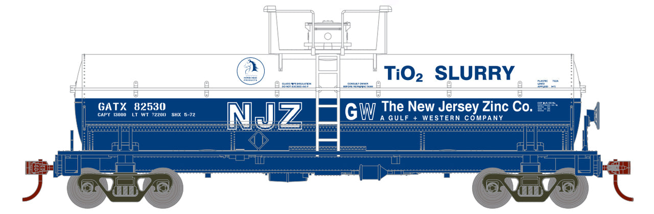 Roundhouse 1100 HO Scale cal Tank Car GATX 82530