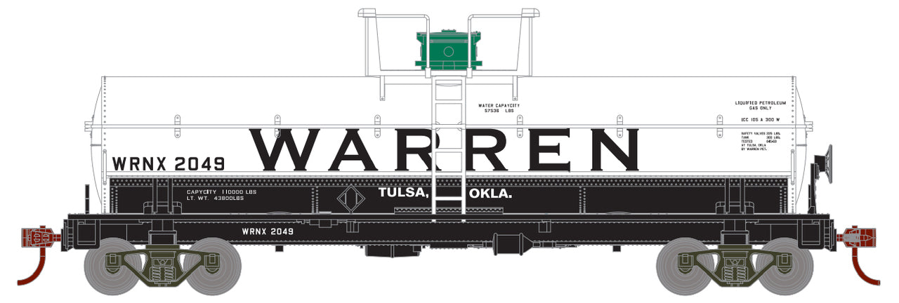 Roundhouse 1109 HO Scale Chemical Tank Car Warren WRNX 2049