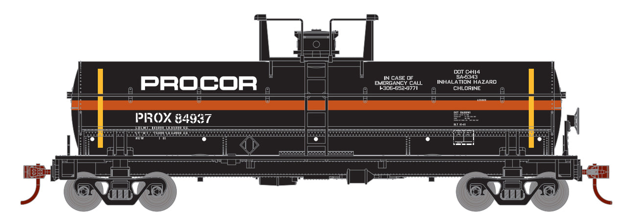 Roundhouse 1114 HO Scale Chemical Tank Car PROCOR PROX 84923
