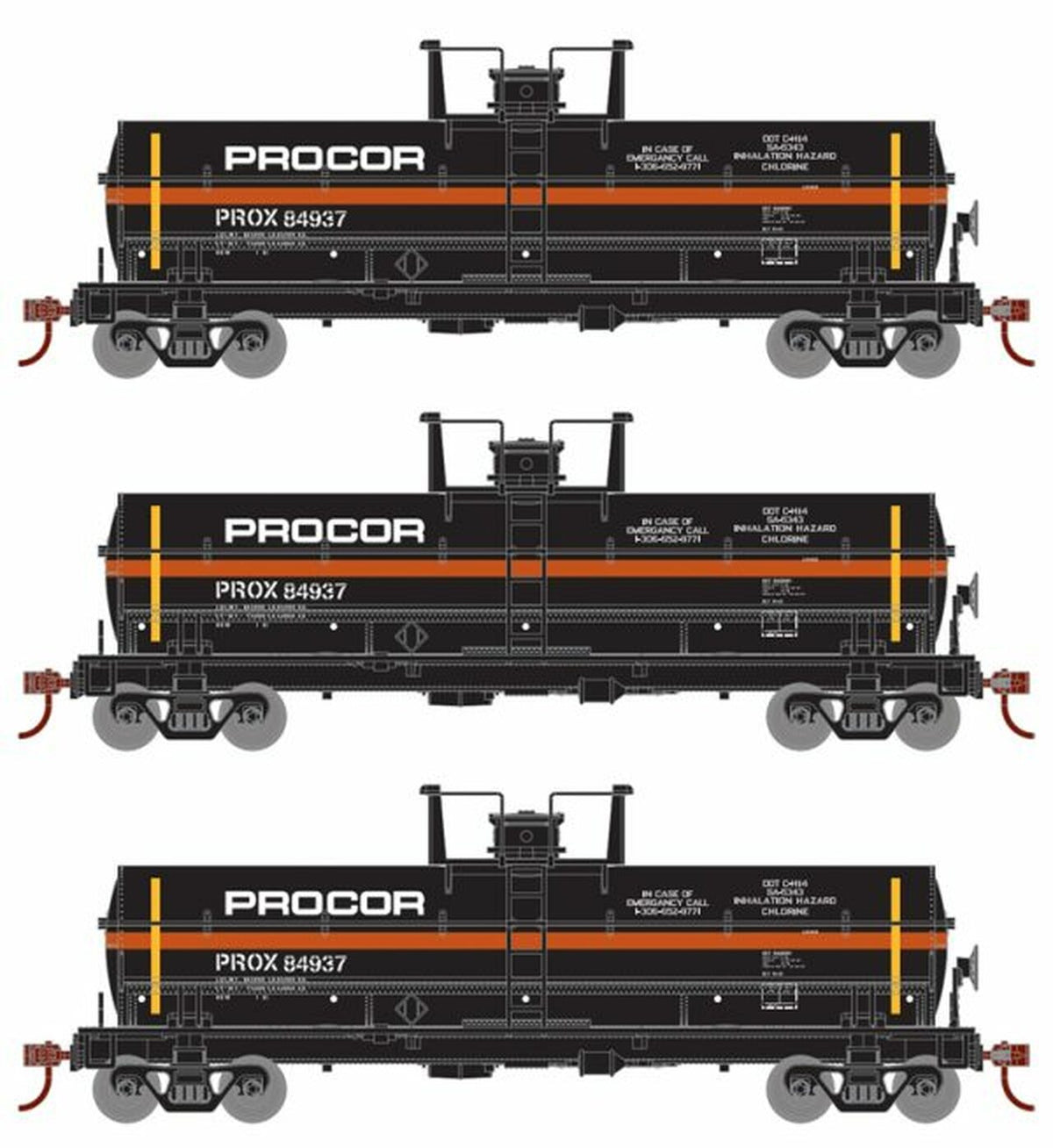 Roundhouse 1116 HO Scale Chemical Tank Car PROCOR PROX