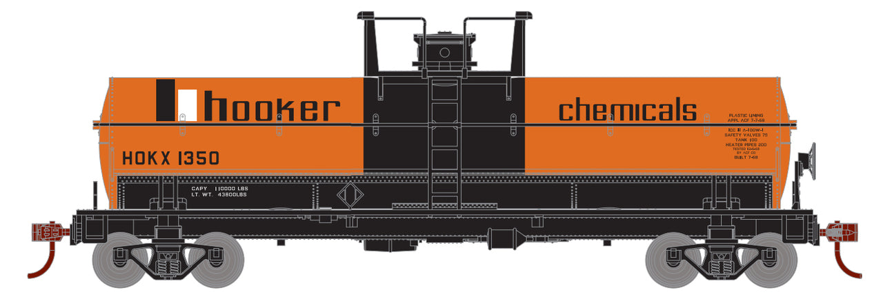 Roundhouse 1123 HO Scale Chemical Tank Car Hooker HOKX 1377