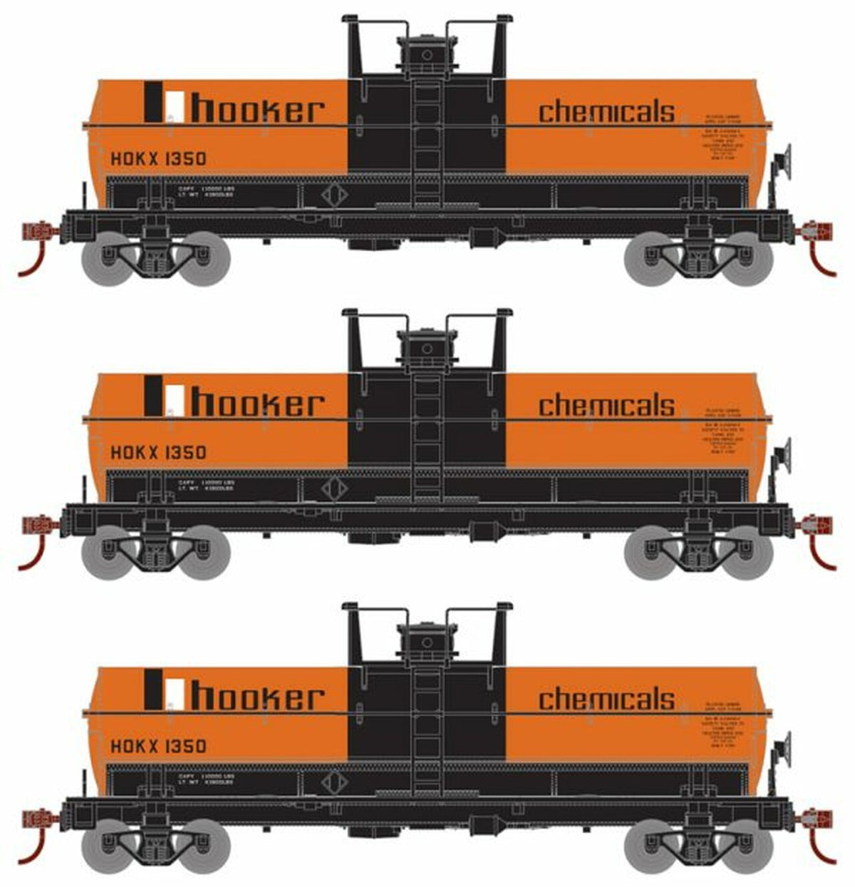 Roundhouse 1125 HO Scale Chemical Tank Car Hooker HOKX