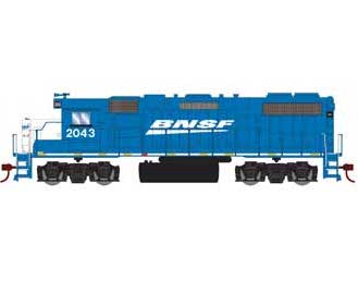 Roundhouse 12620 HO Scale GP38-2 "Blue and White" BNSF 2043 with DCC