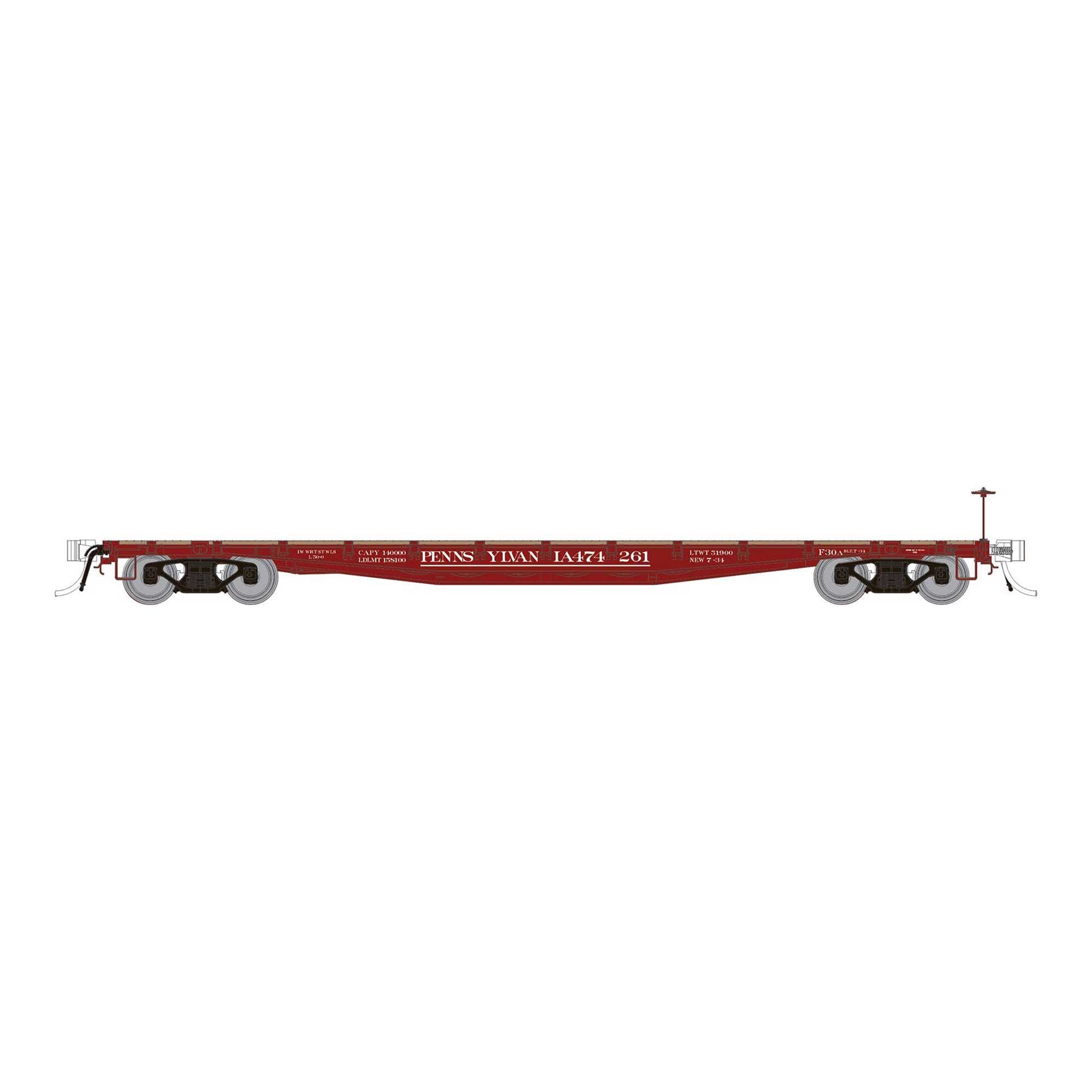 HO F30A 50 Flat Car PRR Delivery (6) (RPI138011)