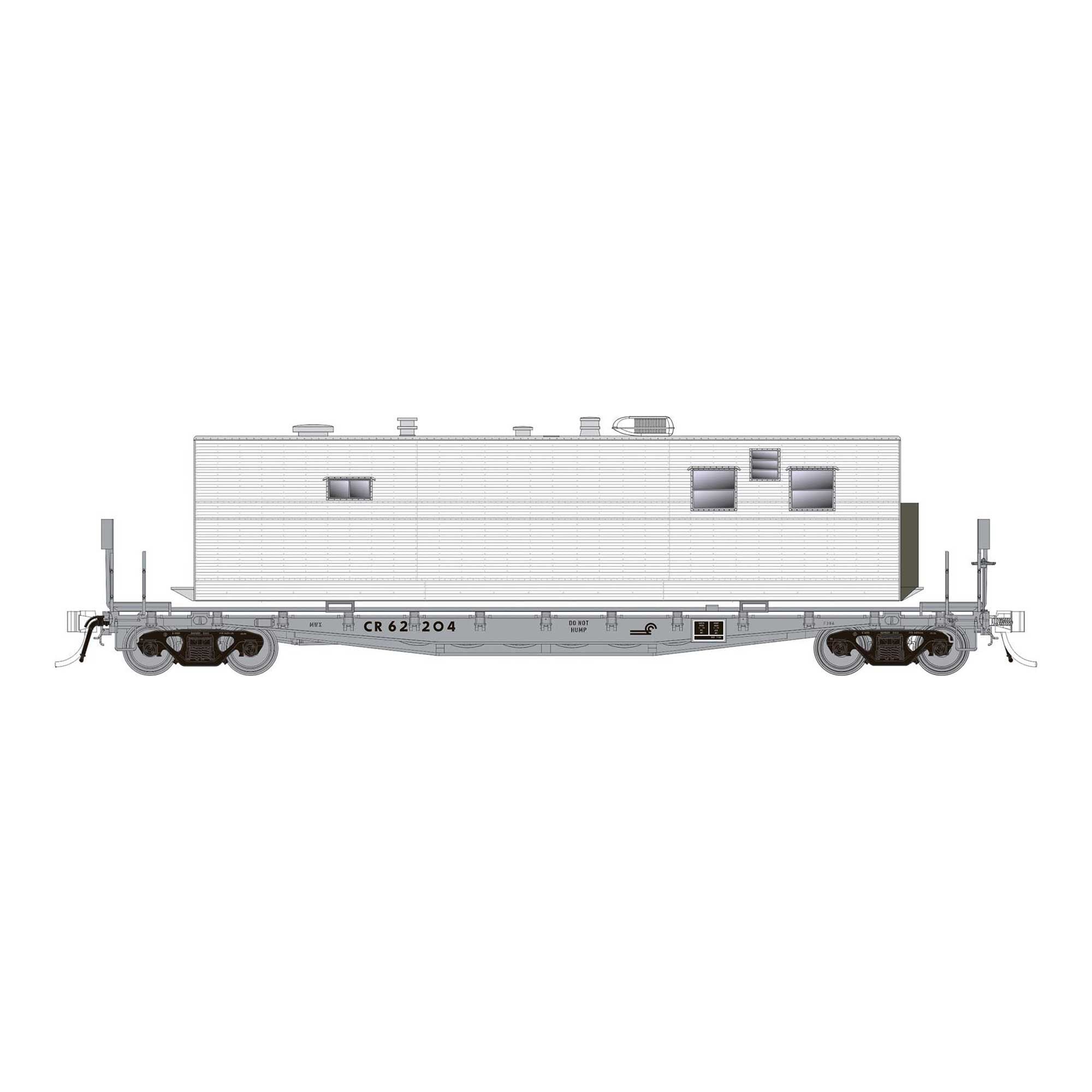 HO F30A 50 Flat Car with Camp Van, CR MOW (RPI138101)
