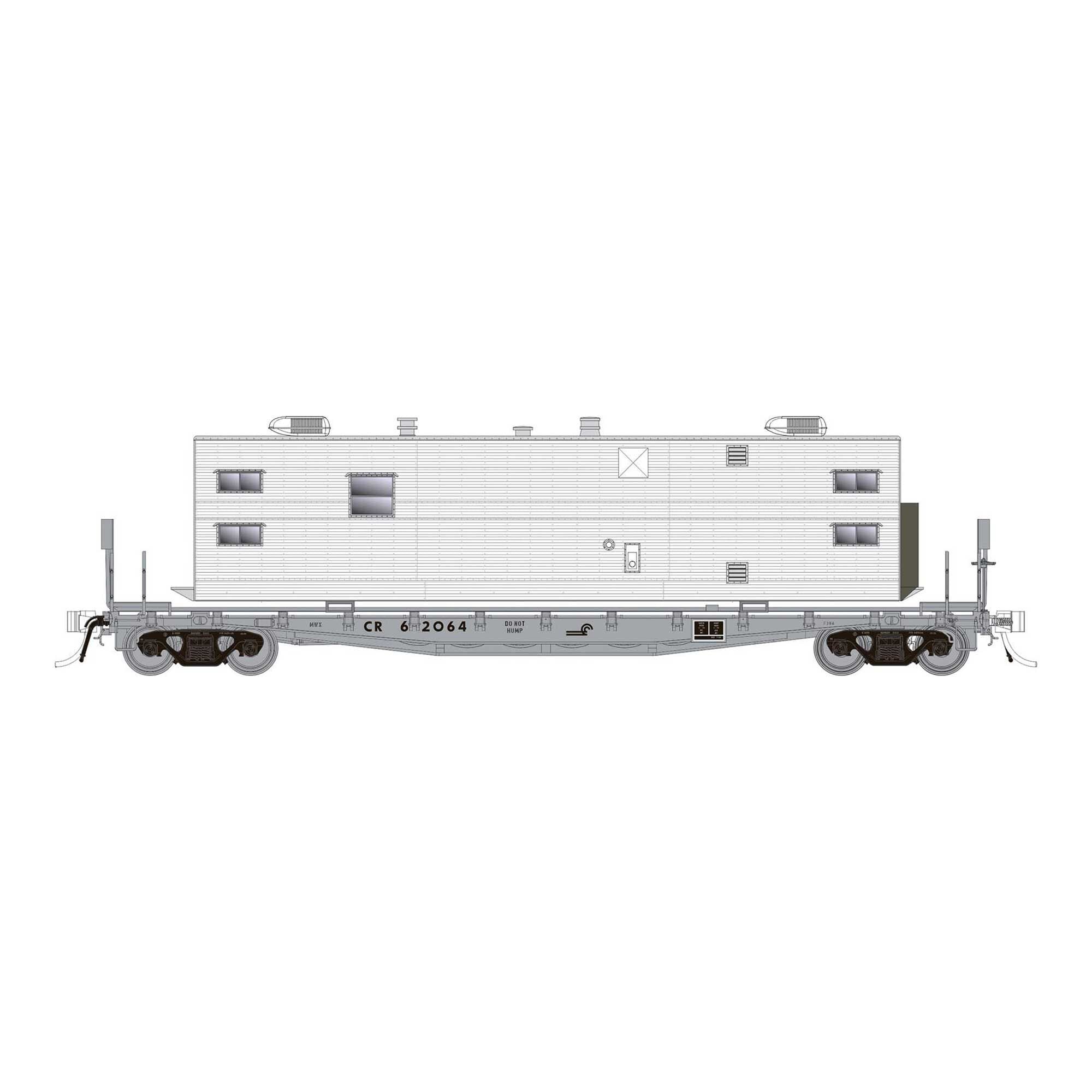 HO F30A 50 Flat Car with Camp Van (RPI138102A)