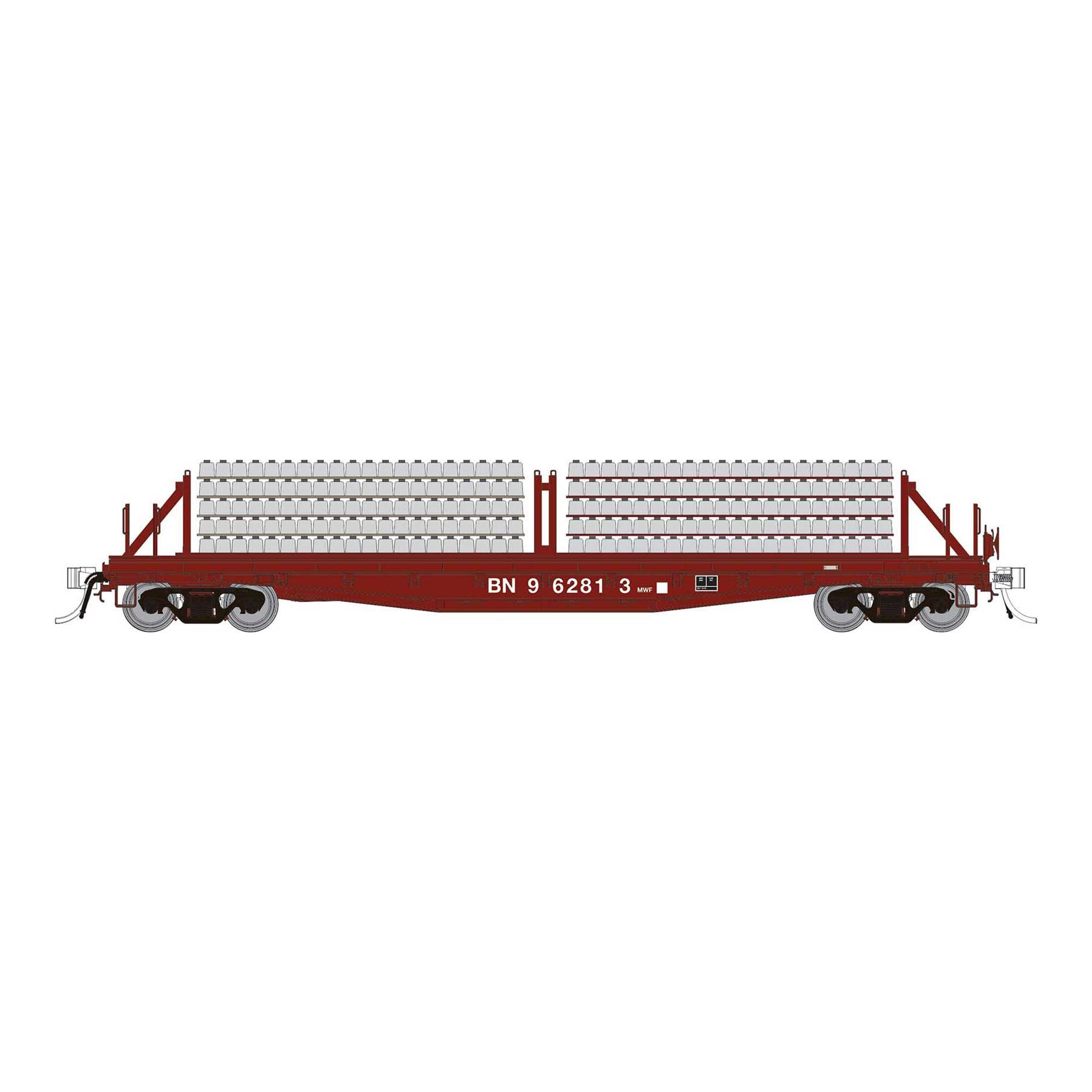 HO F30D 50 Tie Car Burlington Northern MOW (RPI138301A)