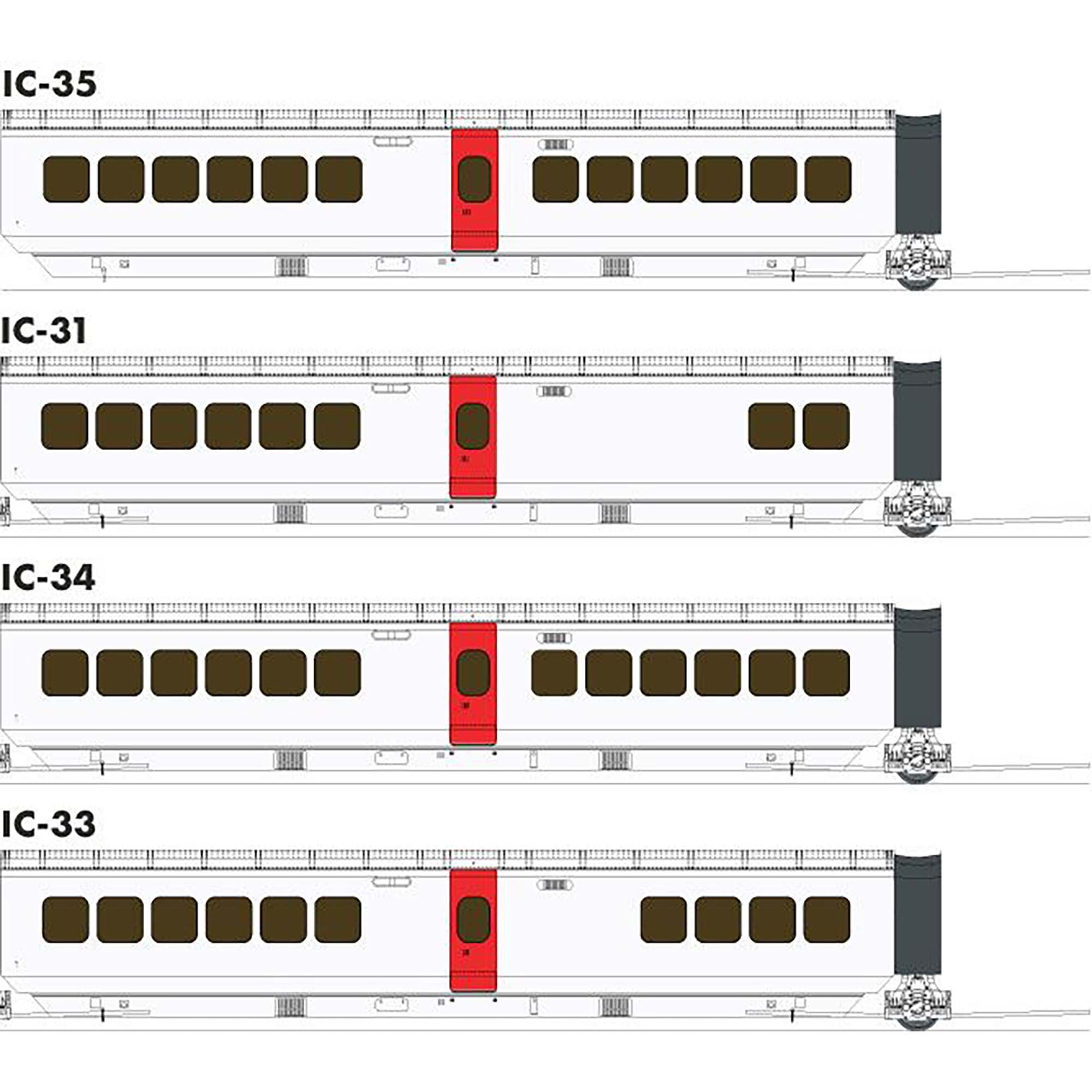 HO UAC TurboTrain Completion Pack (RPI203105)