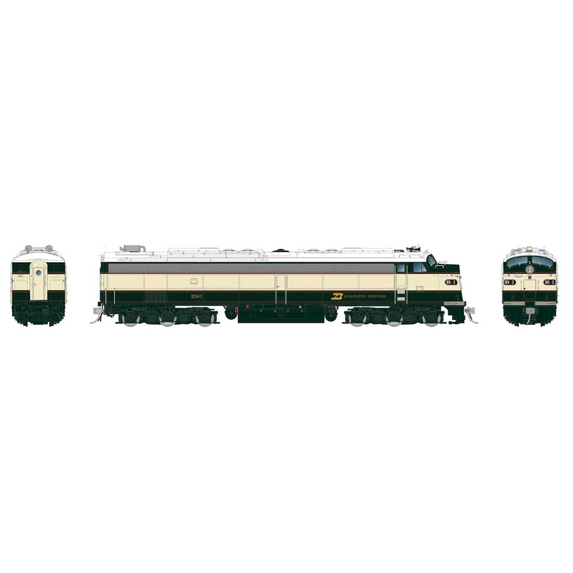 HO EMD E8A Locomotive with HEP BN Executive #9925 (RPI28314)
