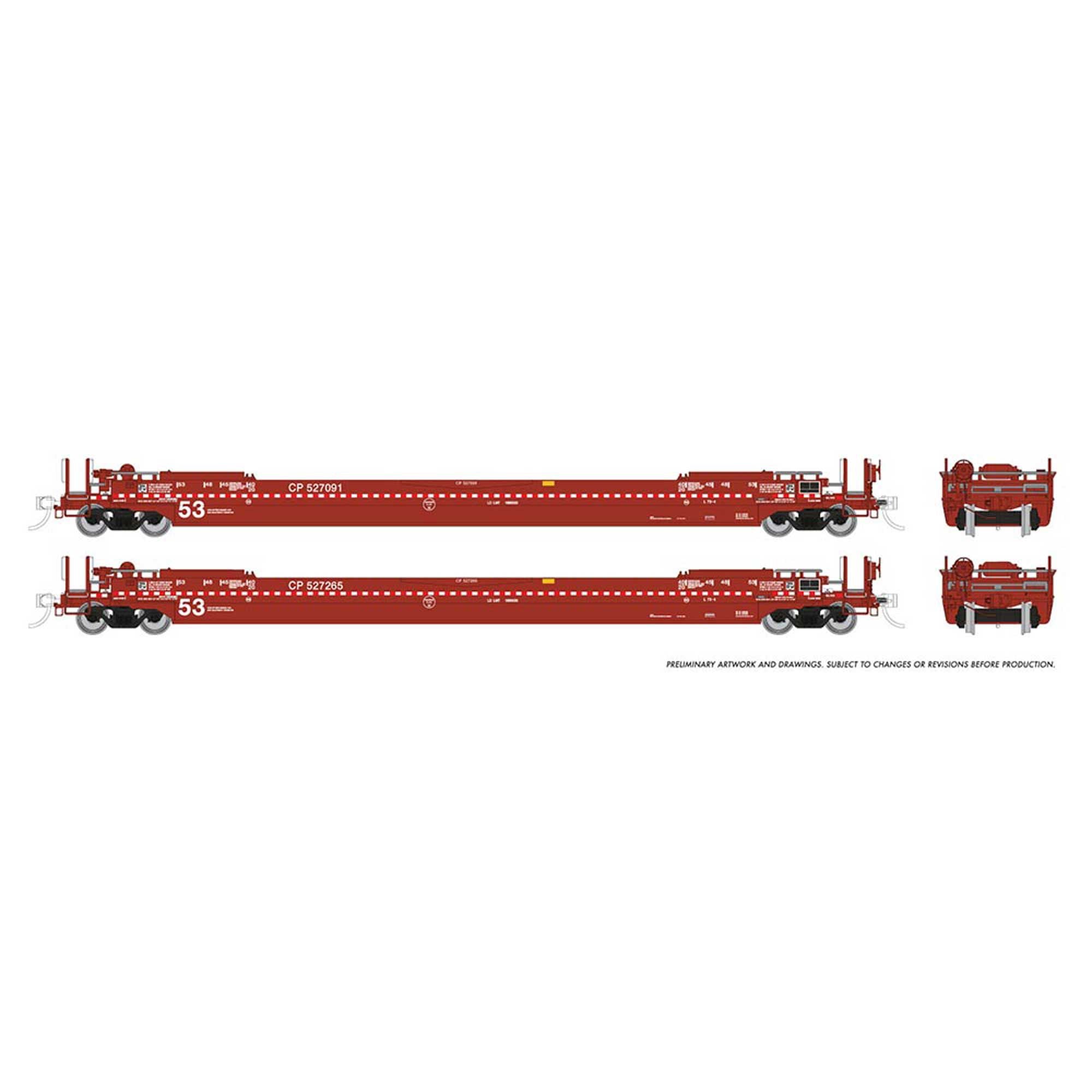HO 53 Husky Stack Well Car CP (RPI401058)
