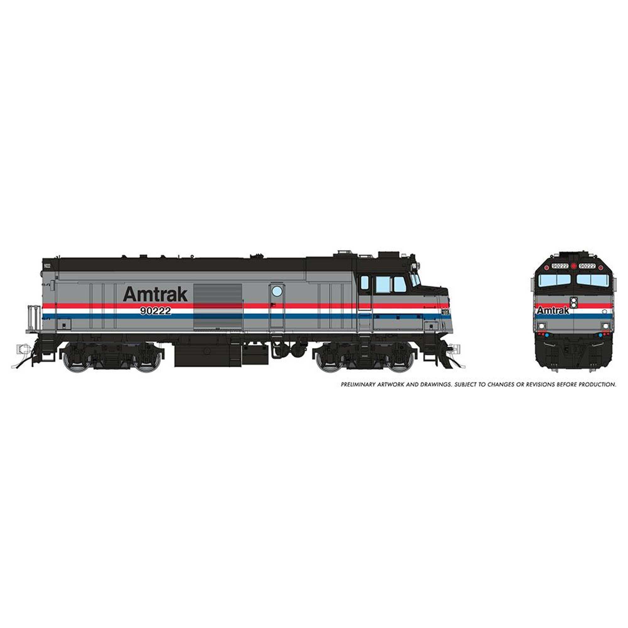 HO Amtrak NPCU Cabbage Silent Amtrak Phase 3 Model (RPI81016)