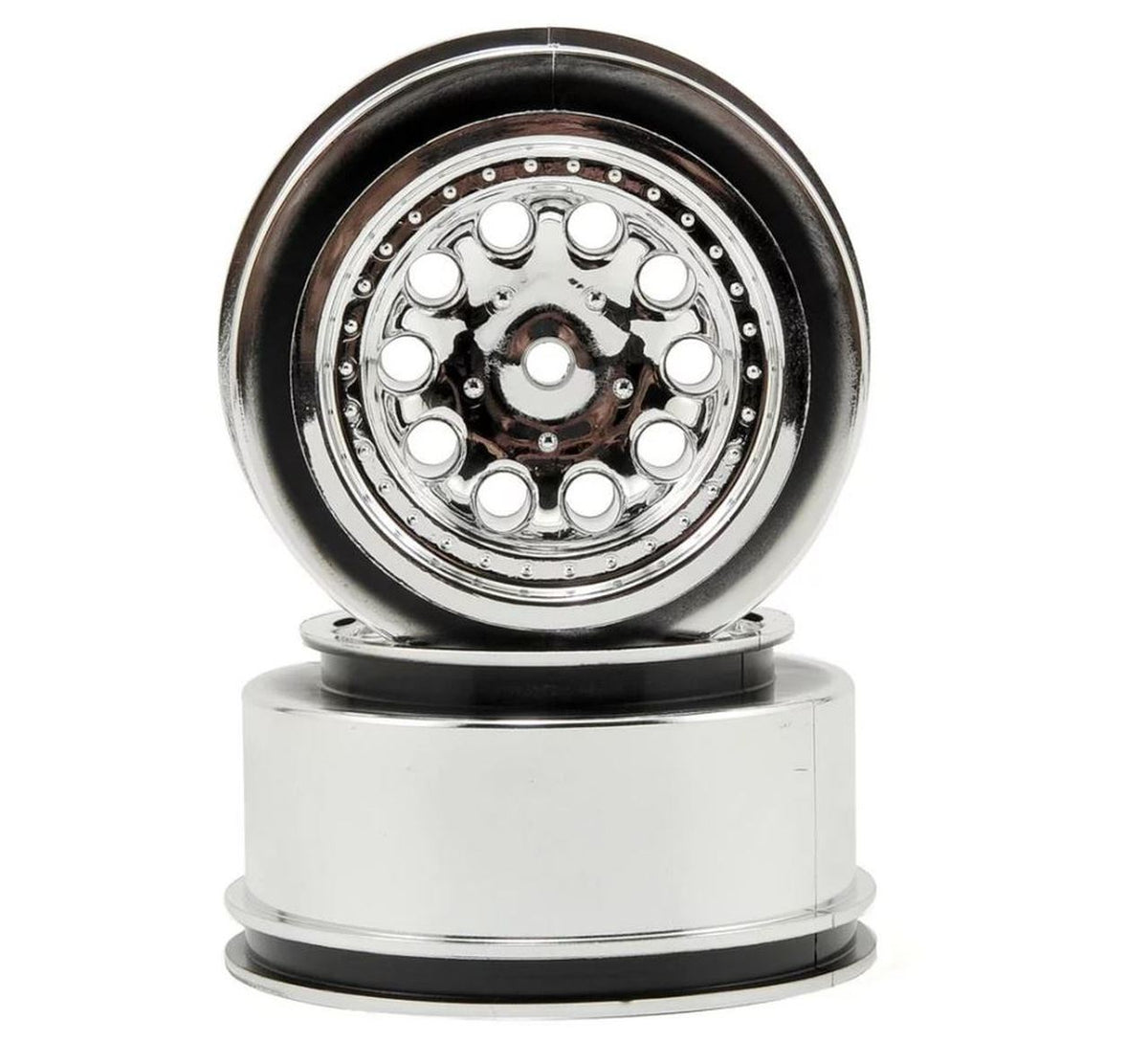 RPM 82333 Chrome Revolver Wheels for Traxxas Slash 2WD and 4x4 Rear