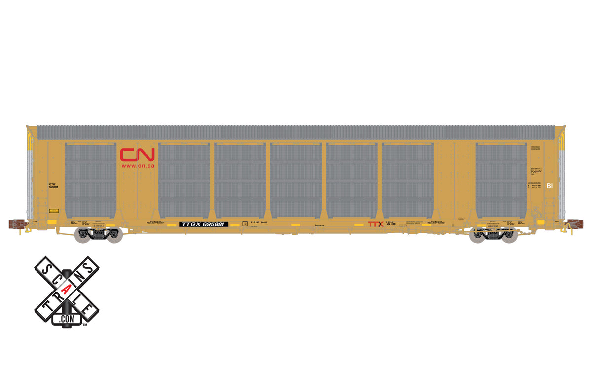 ScaleTrains 32687 Rivet N Scale Gunderson Mult-Max Autorack Canadian National CN/TTGX 695900