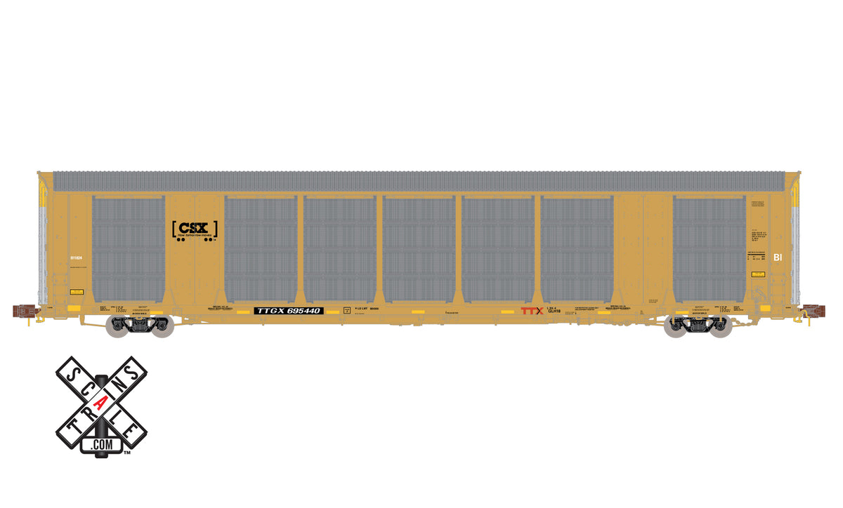 ScaleTrains 32695 Rivet N Scale Gunderson Mult-Max Autorack CSX/TTGX 695492