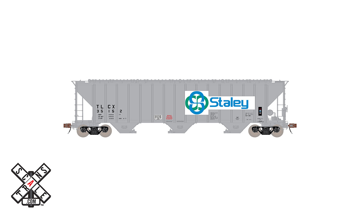 ScaleTrains 33049 HO Scale Rivet Counter PS-2CD 4785 Covered Hopper Staley TLCX 35174