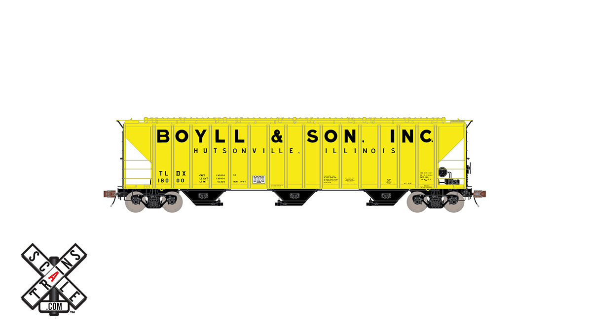 ScaleTrains 33051 HO Scale Rivet Counter PS-2CD 4785 Covered Hopper Boyll & Son TLDX 16000