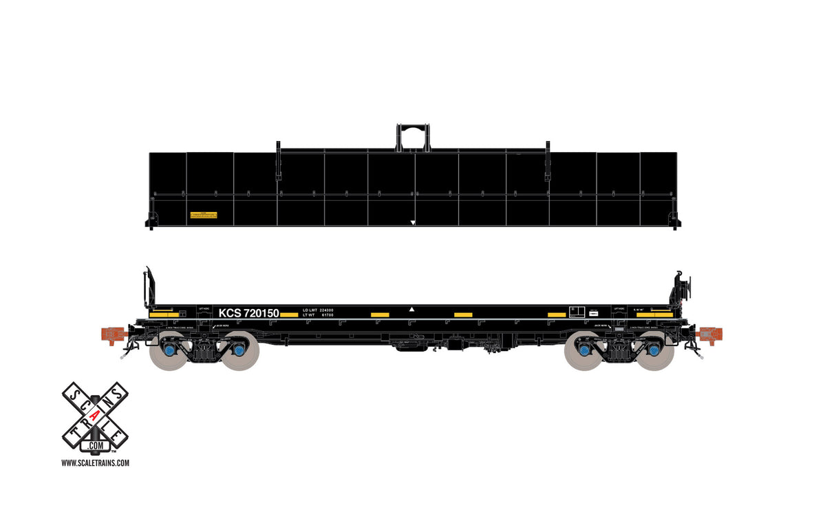 ScaleTrains HO Scale 32341 Thrall-Trinity 42' Steel Coil Car Kansas City Southern KCS 720209