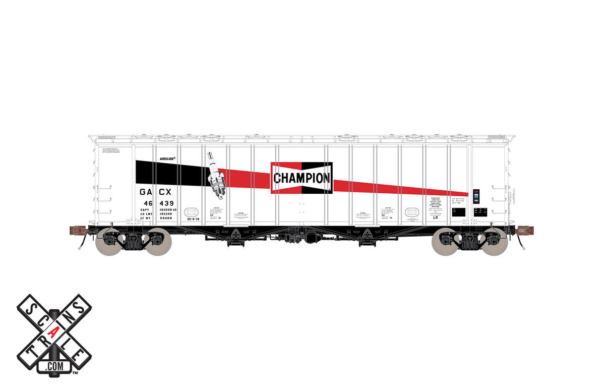 ScaleTrains HO Scale 32991 Rivet 4180 Airslide Hopper Champion Spark Plug GACX 46440