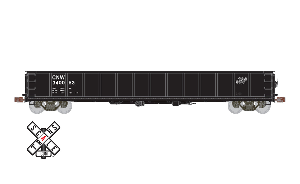 ScaleTrains Kit Classics 1150 CB&Q Havelock Shops 52'6" Gondola Chicago & NorthWestern CNW 340053