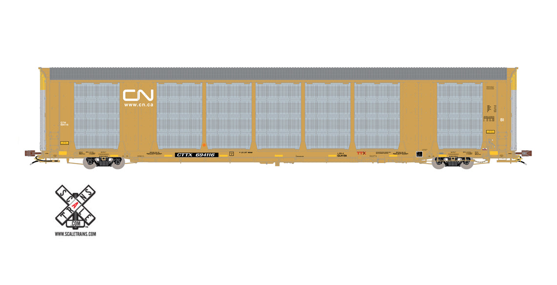 ScaleTrains Rivet 32745 HO Scale Gunderson Multi-Max Autorack Canadian National CN/CTTX 694116