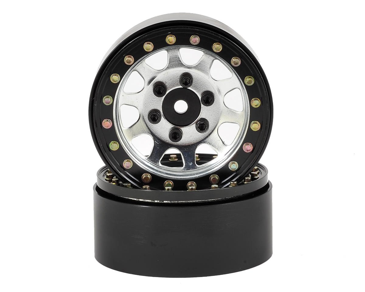 SSD RC 00006 Silver D Hole 1.9" Steel Beadlock Crawler Wheels