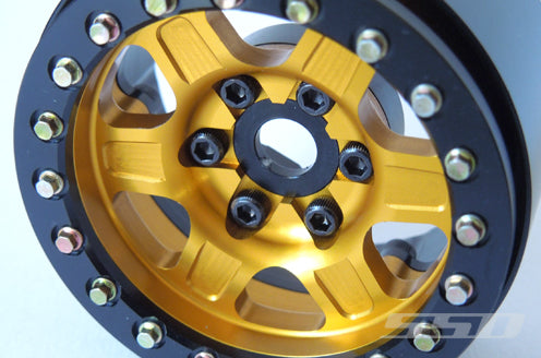 SSD RC 382 Gold Challenger 1.9" Aluminum Beadlock Crawler Wheels