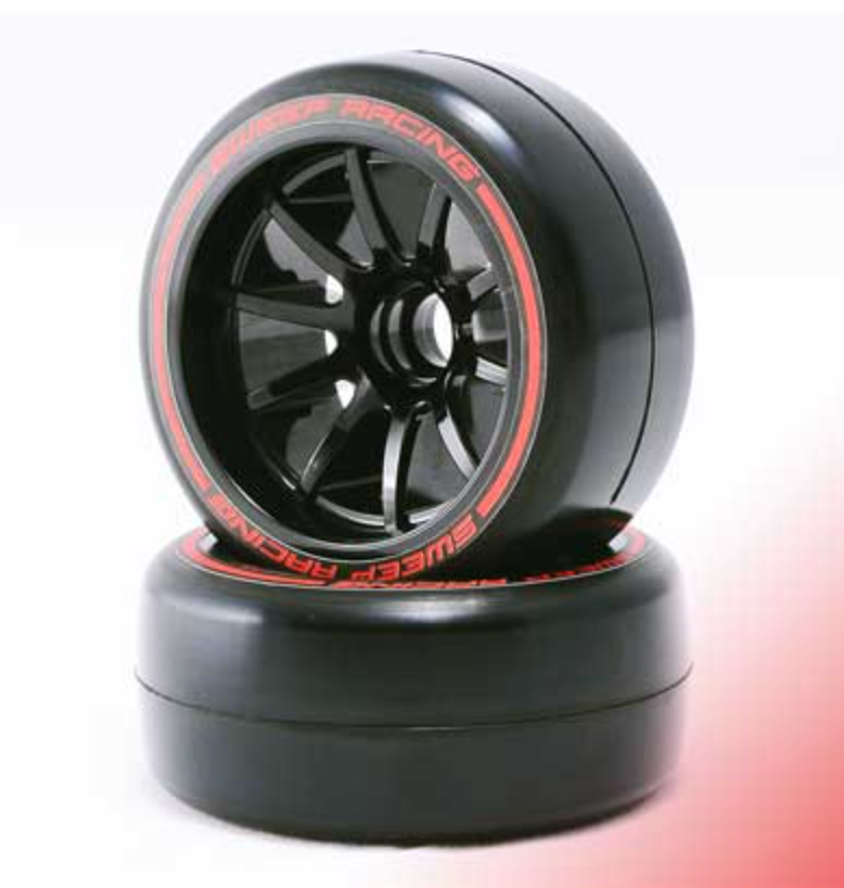 Sweep Racing 661724 1/10 F1 Front Soft Compound V6 Tires and Wheels