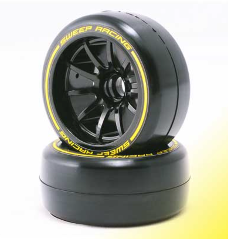 Sweep Racing 661728 1/10 F1 Front Medium Compound V6 Tires and Wheels