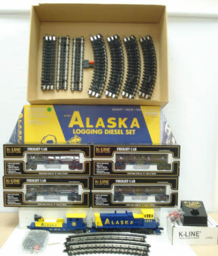 K-Line K1211 O Gauge Alaska Logging Diesel Train Set