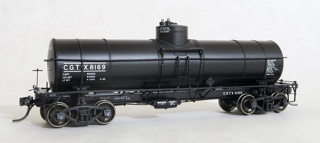 Tangent Scale Models 19015-01 GA 1917-design 8000 Gallon Non-Insulated Tank Car CGTX 8134