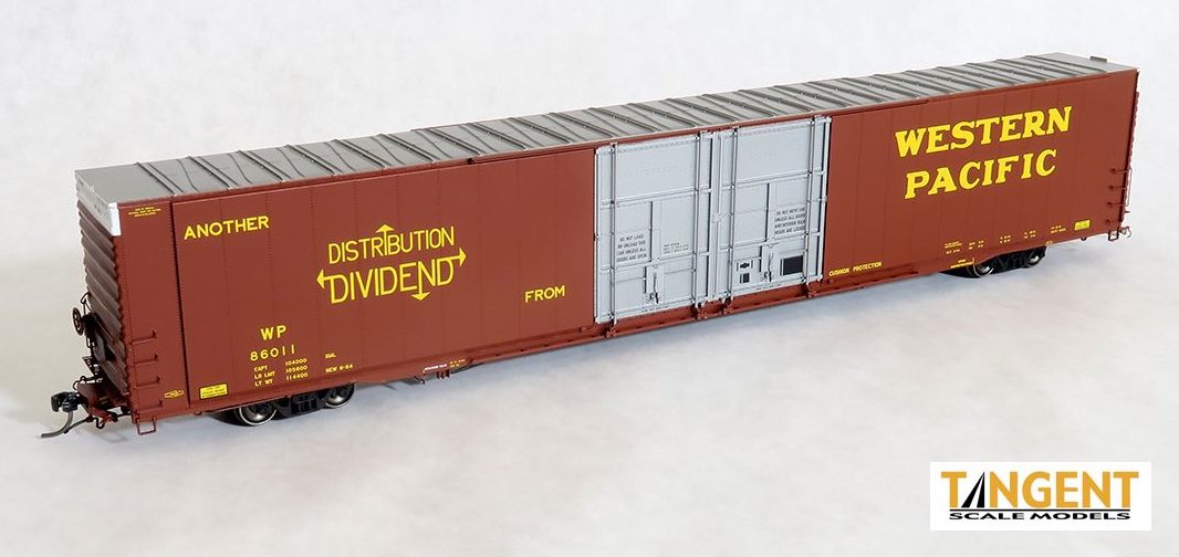 Tangent Scale Models 25022 HO Scale Greenville 86' Auto Parts Boxcar Western Pacific WP