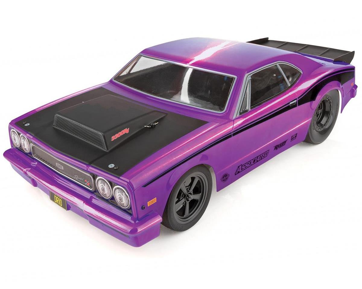 Team Associated 70028C 1/10 RTR DR10 Drag Race Car Purple with Battery and Charger