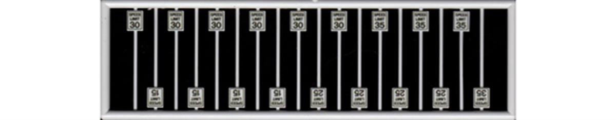 Tichy Train Group 2606 N Scale Highway Low Speed Limit Signs