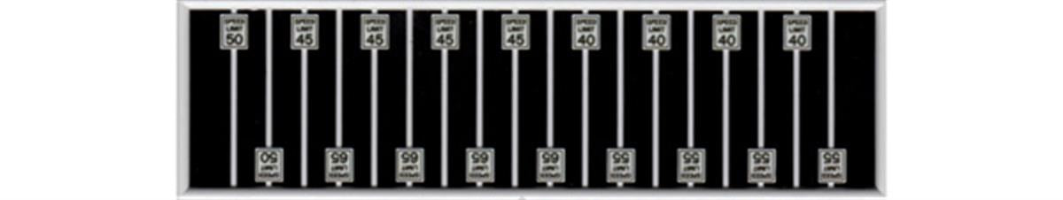 Tichy Train Group 2607 N Scale Highway High Speed Limit Signs