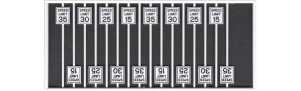 Tichy Train Group 8259 HO Highway Low Speed Limit Signs