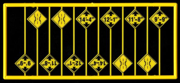 Tichy Train Group 8298 HO Scale Bridge Clearance Warning Signs
