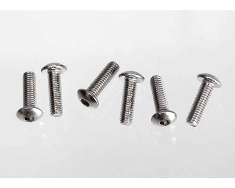 Traxxas 2577X M3x10mm Stainless Steel BHCS Button Head Cap Screws (6) (2577X)