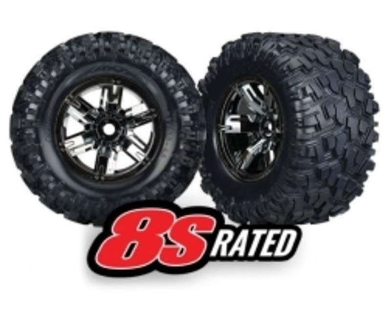 Traxxas 7772A Black Chrome Tires & wheelsFor X-Maxx/ XRT (7772A)