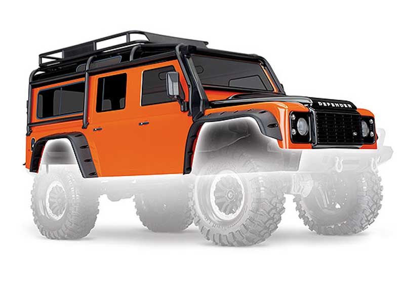 Traxxas 8011A Body Land Rover Defender Adventure (Complete with Exo) (Orange) (8011A)