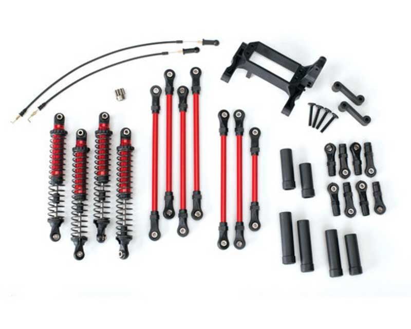 Traxxas 8140R Long Arm Lift Kit - Trx-4 - Complete Red (8140R)