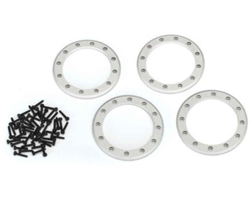 Traxxas 8168 Beadlock Rings - Satin (2.2) (Aluminum)(4)/ 2x10 Cs (48) (8168)