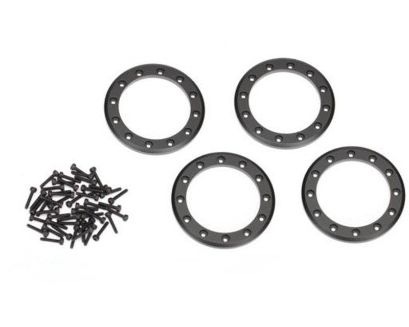 Traxxas 8168T Beadlock Rings (2.2) (Aluminum) (4) 2x10 Cs (48) Black (8168T)