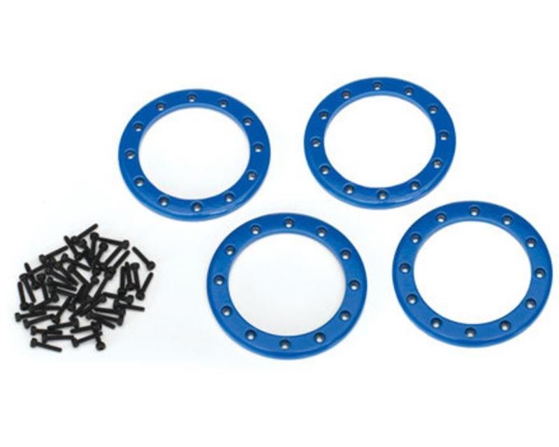 Traxxas 8168X Beadlock Rings (2.2) Aluminum) (4) 2x10 Cs (48) Blue (8168X)