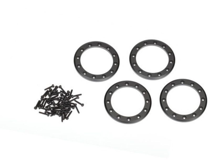 Traxxas 8169T Beadlock Rings - Black (1.9) (Aluminum) (4)/ 2x10 Cs (48) (8169T)