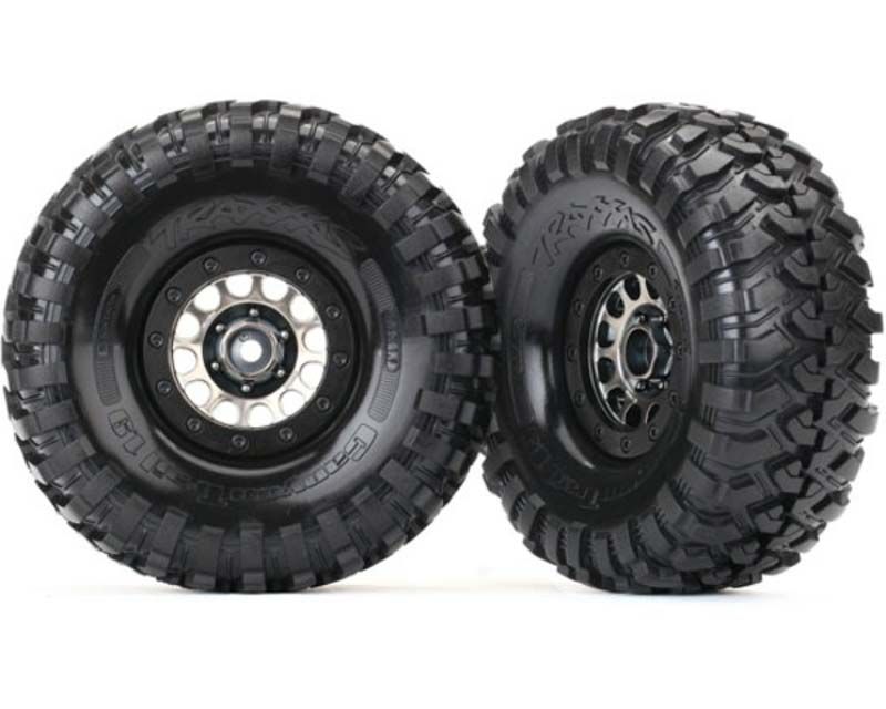 Traxxas 8174 Tires and Wheels - Assembled (Method 105 Black Chrome Beadlock W (8174)